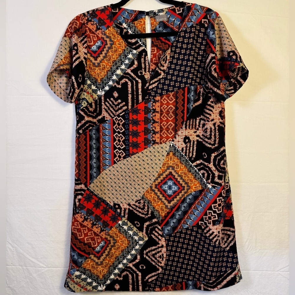 Breave Colorful Patterned Dress Orange Women’s Size S